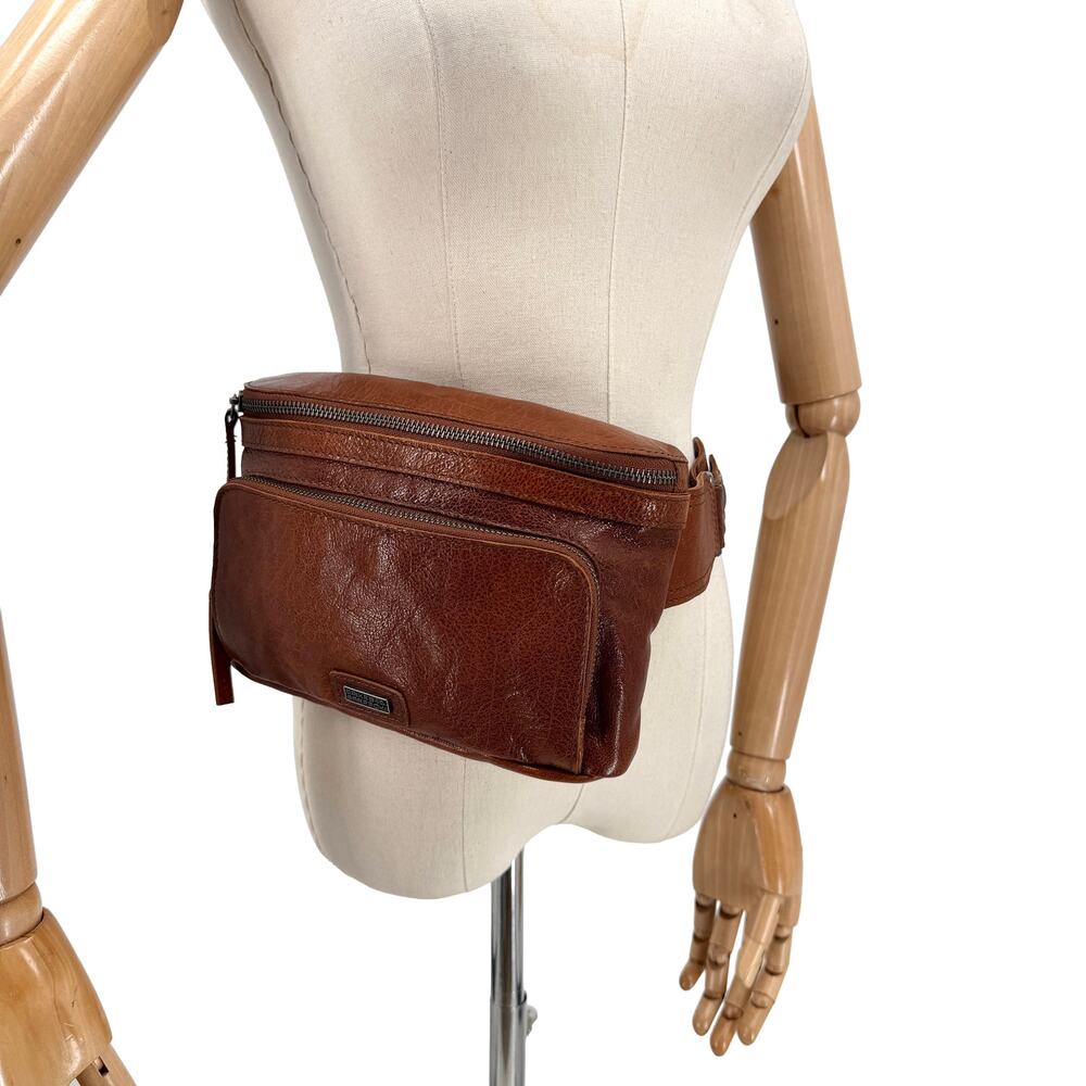 Spikes & Sparrow Brown Genuine Leather Western Casual Fanny Pack Bum Bag